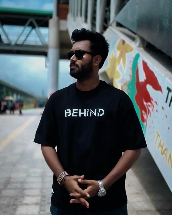 Behind Power Oversized Anime T-Shirt