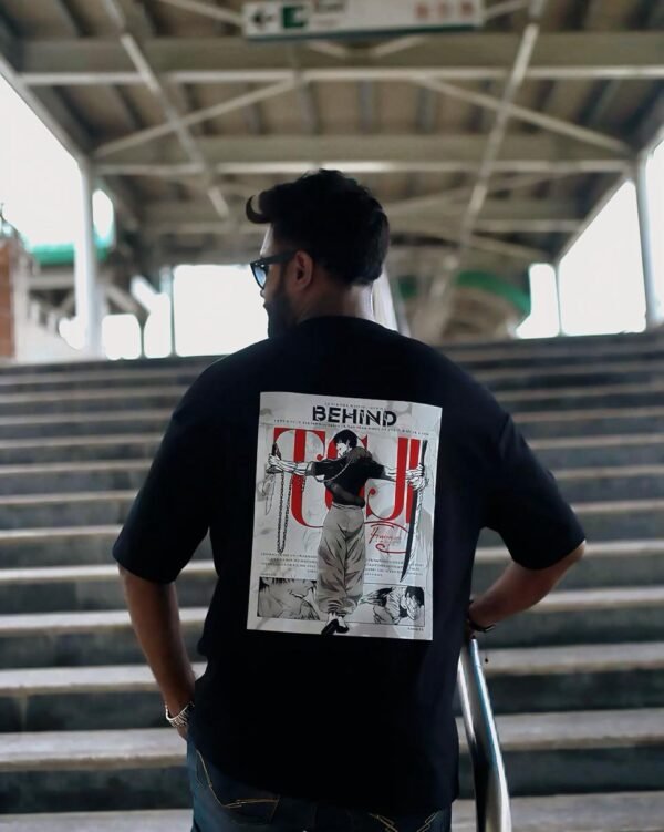 Behind Power Oversized Anime T-Shirt